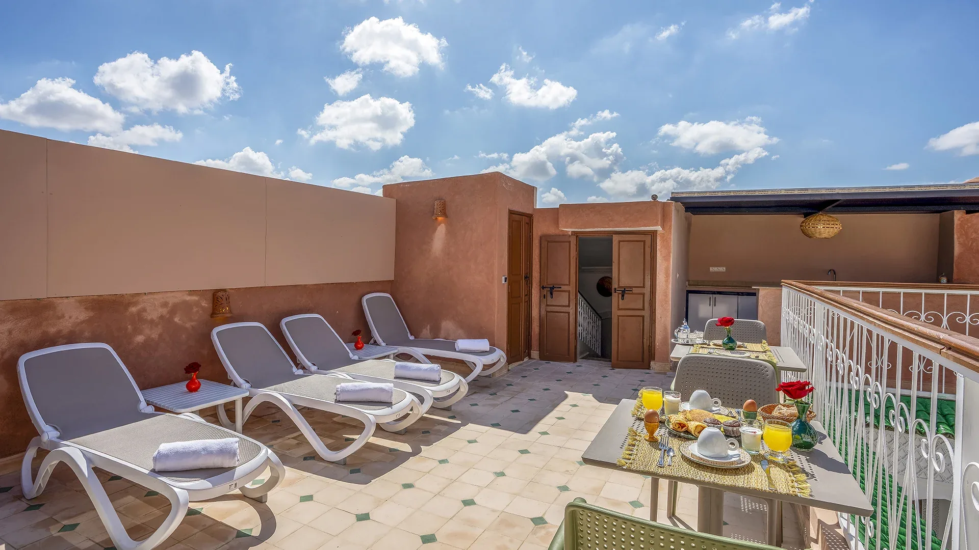 Terrasse rooftop du Riad Arrahma, Marrakech
